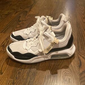 Jordan Men's White and Black Athletic Sneakers